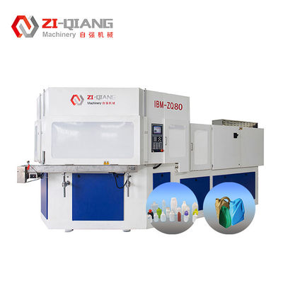 ZQ80 पीएलसी प्लास्टिक बोतल मोल्डिंग मशीन सिंक्रनाइज़्ड 1l बोतल इंजेक्शन मोल्डिंग मशीन स्वचालित